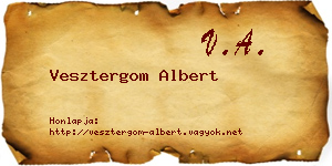 Vesztergom Albert névjegykártya